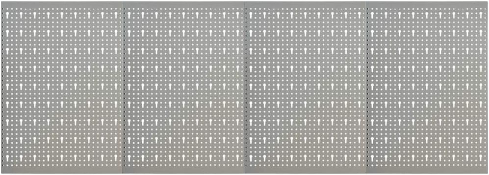 Wall-Mounted Peg Boards 4 pcs 15.7"x22.8" Steel 145350