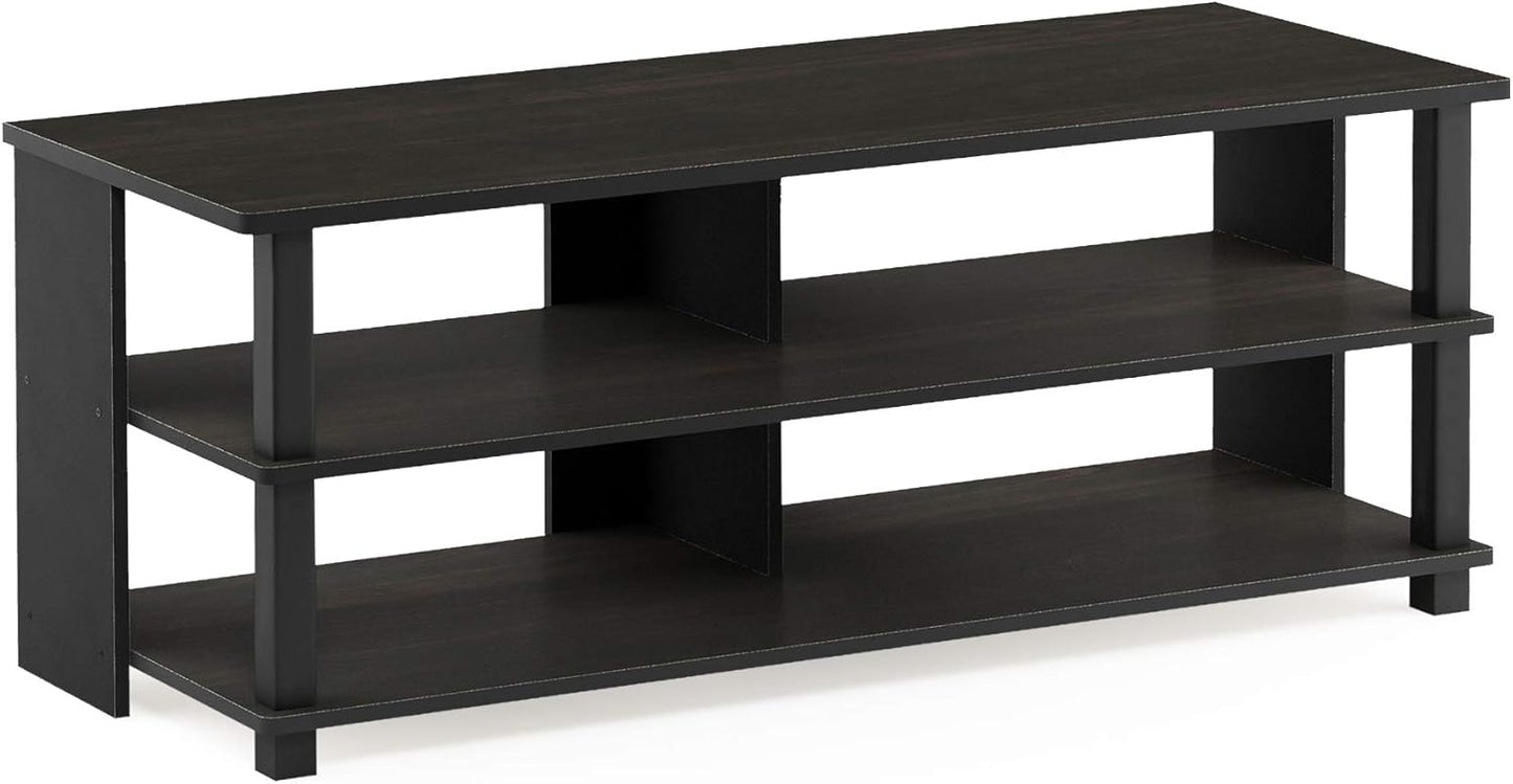 Furinno Turn-N-Tube Shoe Rack, 3-Tier Shoe Organizer, Compact Shoe Storage with Open Shelves, 15.5 x 41.1 x 15.8, for Closet Entryway, Office, Garage, Espresso/Black