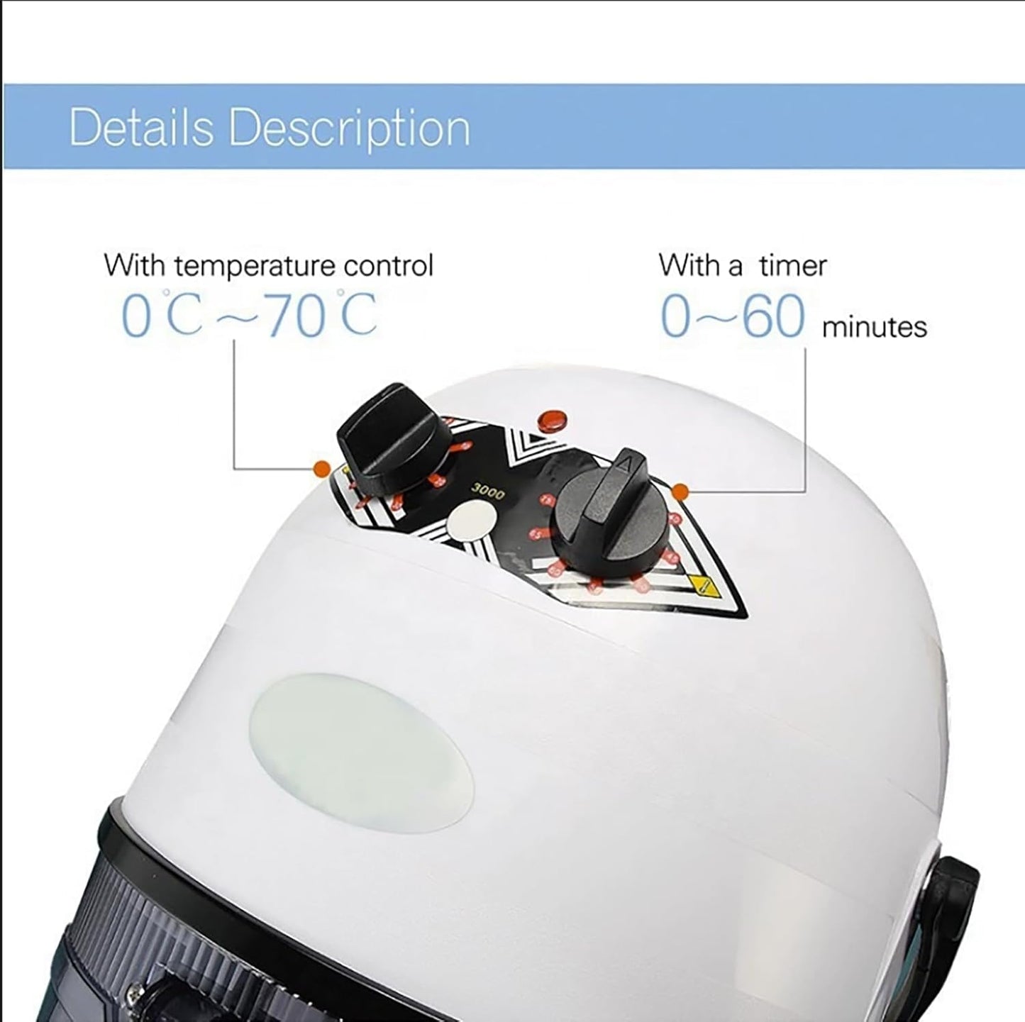 Hooded Hair Bonnet Dryer,Standing Hair Dryer with Height Adjustable 360° Rotation Swivel Caster Rolling Base Versatile Styling for Home And Salon