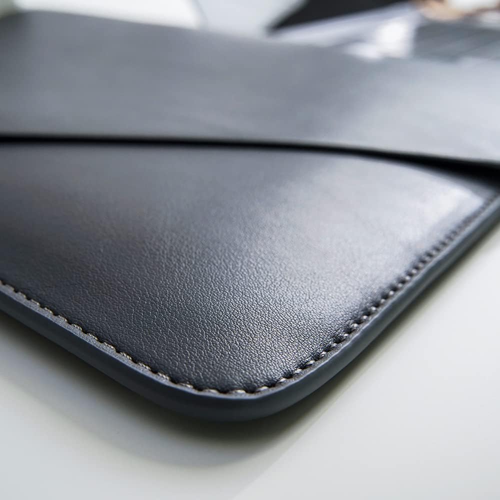PU Leather Laptop Sleeve Compatible with New 14 inch MacBook Pro A2992 A2918 A2442,Old MacBook Pro Air 13, Surface Laptop 13.5, Thinkpad X1 Carbon 14 Set of 4PCS Color Dark Grey