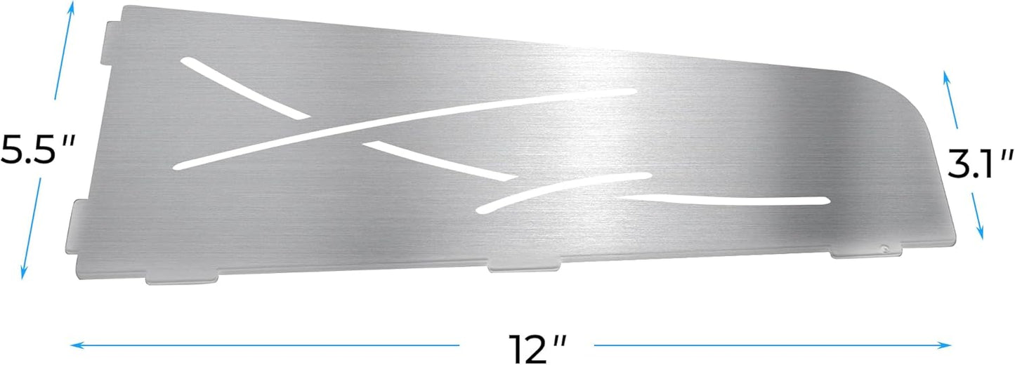 FerdY 2-Pack 12" Brushed Nickel Recessed Corner Shower Shelf, for Tiled Bathroom Walls, 304 Stainless Steel Floating Shower Shelf, Shower Caddy Storage Shelves, No Drilling Required, Trapezoidal