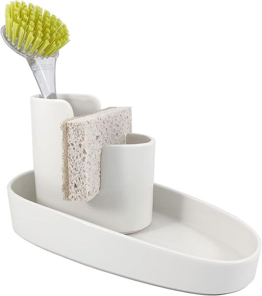 Kitchen Caddy Sponge Scrub Brush Holder and Soap Dish Tray Kitchen Caddy