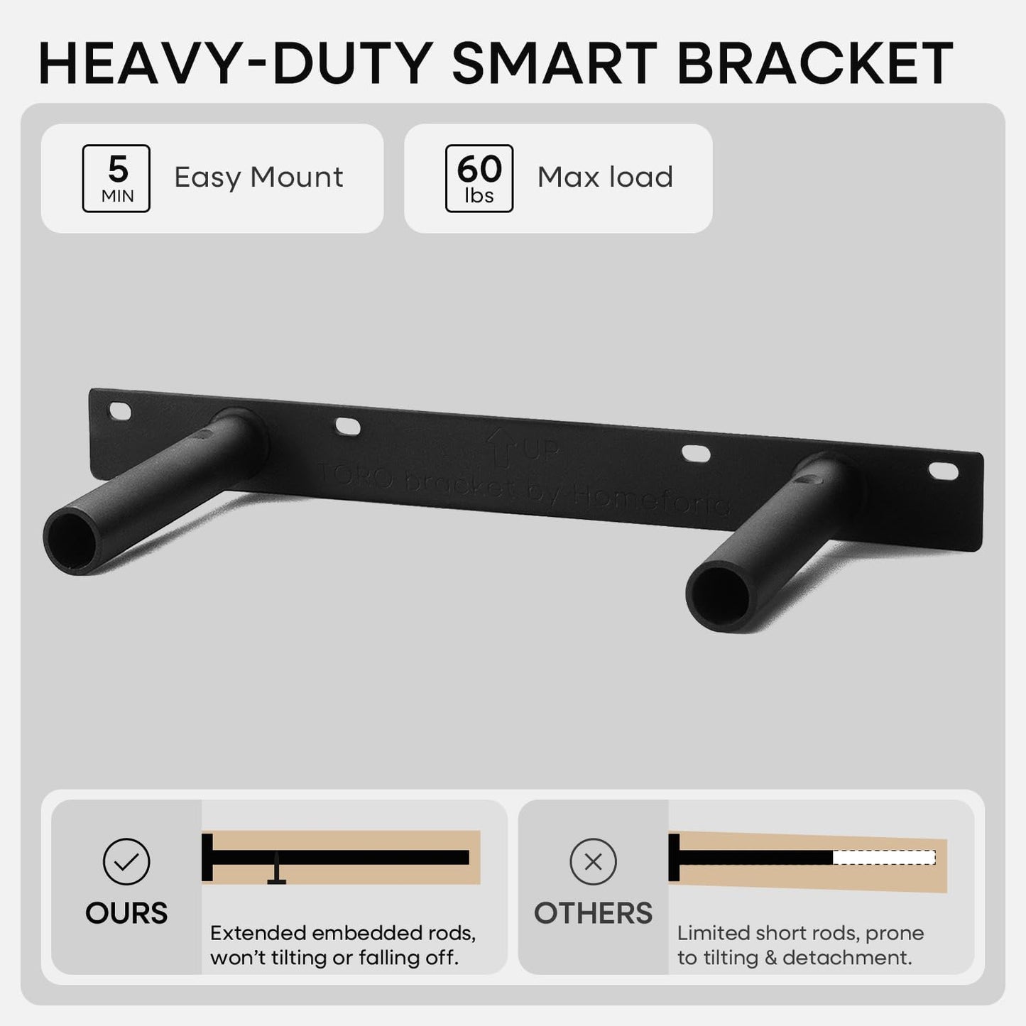Homeforia 12 inch Golden Oak Floating Shelf, High End Solid Real Wood 12inch Small Floating Shelves for Wall Mounted, Oak Wooden 12in Floating Shelves, Heavy Duty Bracket, 12 X 6.5 X 1.75 in, Set of 4