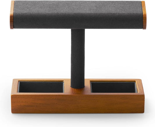 Oirlv Solid Wood Watch Display Stand T-bar Watch Stand for Men and Women Jewelry Accessory Organizer for Store and Home(SM19102)