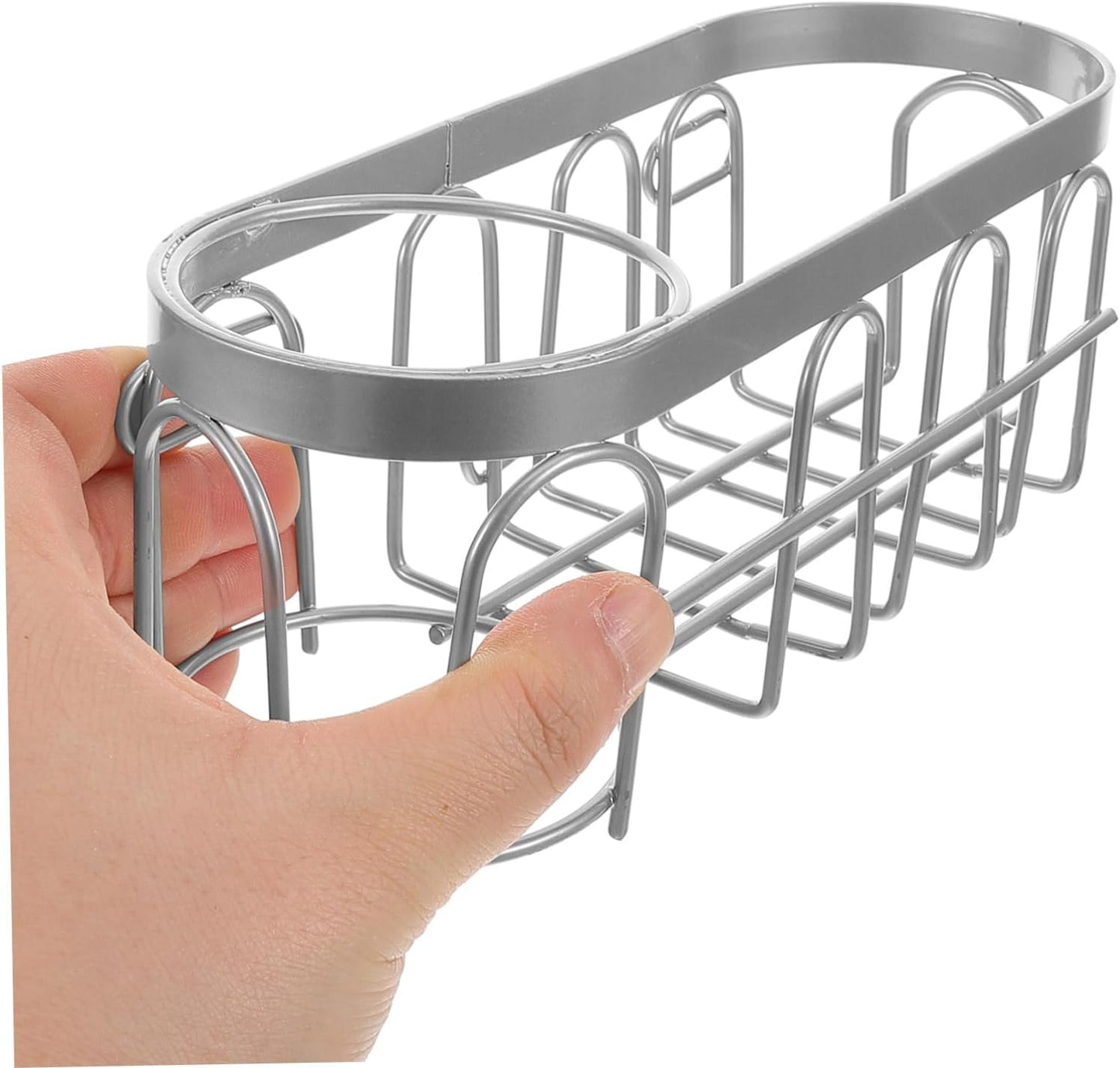Stainless Steel Kitchen Sink Organizer Sponge Holder No Drill Iron Wire Basket for Cleaning Tools Storage Rack Versatile Sink Rack for Brushes and Sponges Space-saving Kitchen