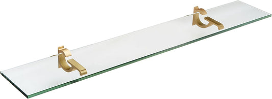 Spancraft Glass M-12x42-Brushed Bronze Monarch Glass Shelf, Brushed Bronze, 12" x 42"