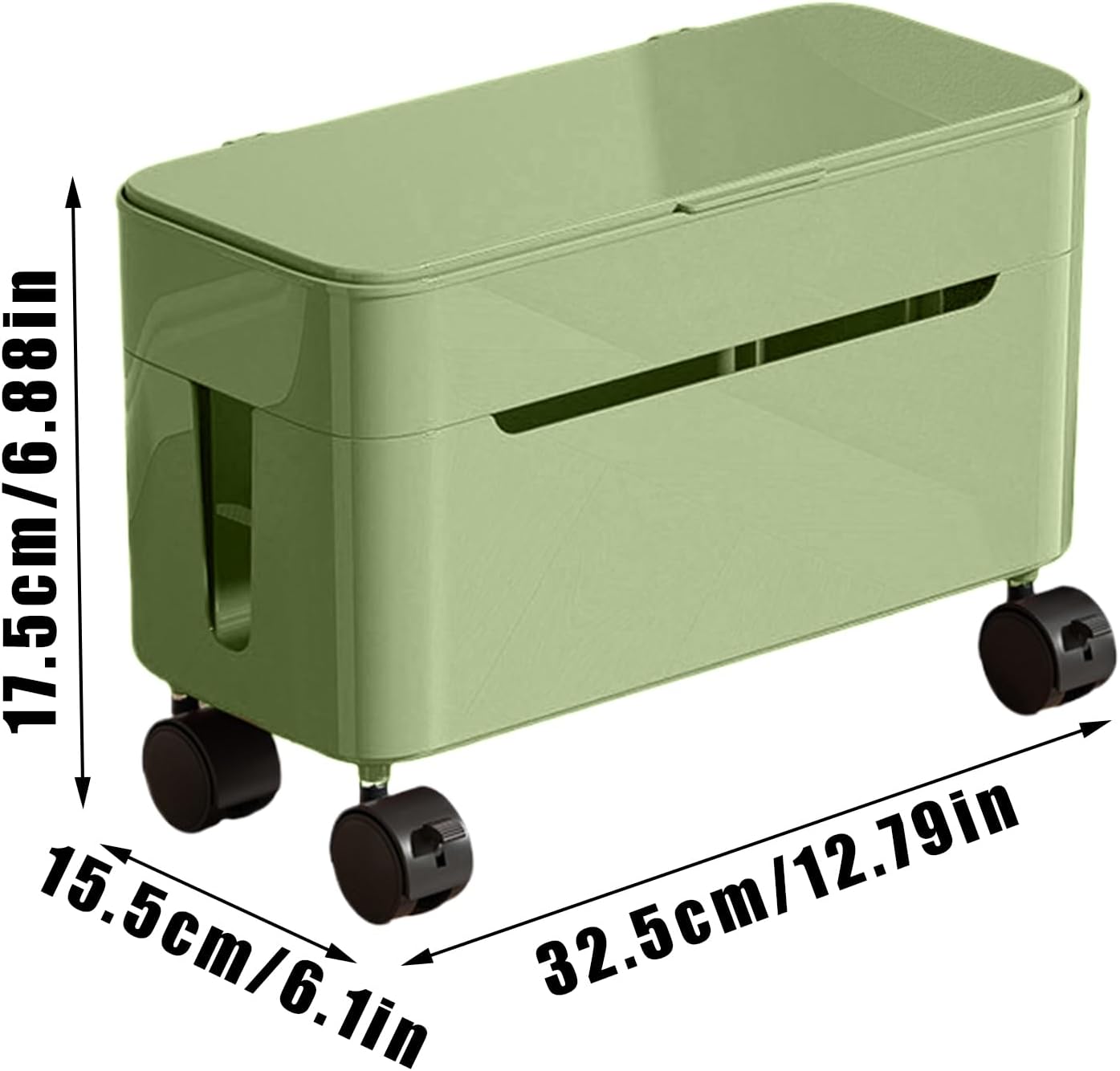 Cord Management Box, Wire Storage with Wheels and Tabletop Charger Organizer, Cable Storage Solution for Home, Office, Dormitory, Gaming Setup, TV Stand, Computer Desk, Tech Enthusiasts, Renters