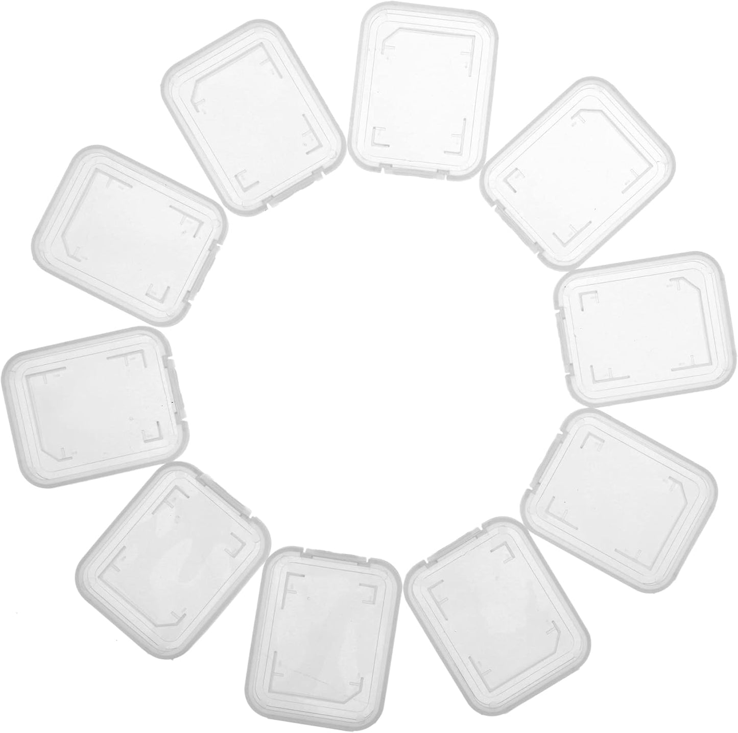 Transparent Standard SD SDHC Memory Card Case Holder Box Storage Boxes (Pack of 10)