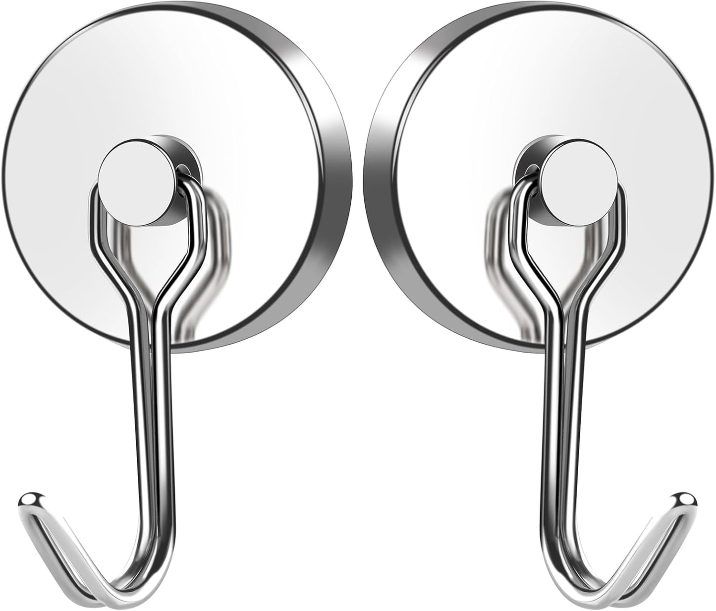 MIKEDE 120LB Magnetic Hooks, Neodymium Magnet Hooks for Hanging, Swivel Swing Magnetic Hook Heavy Duty, Strong Magnet with Hooks for Cruise, Kitchen, Camping, Door, Locker - 2 Pack