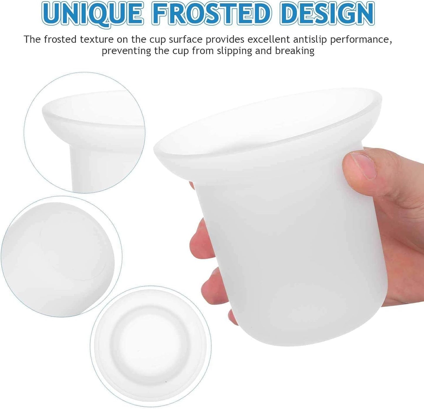Cabilock 2pcs Toilet Brush Holder Bowl Frosted Glass Cup for Space Saving for Home Restrooms Bathroom Toilet Brush Storage