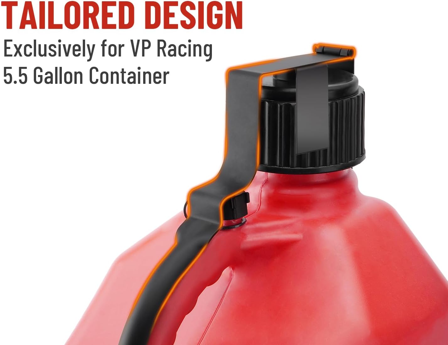 SPARKWHIZ Fuel Jug Container Holder Mount, Gas Can 5 Gallon Holder Rack, Mouting Bracket Compatible with VP Racing Can 5 Gallon (Holder only), 2 Pack