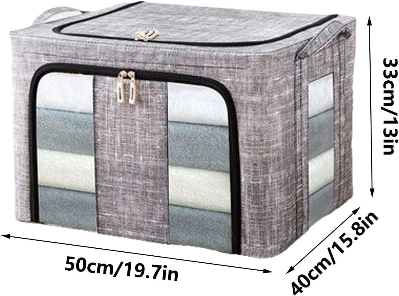 Storage Bins for Clothes,66L Waterproof Stackable Bag,Large Clothes Storage Bins with Lids | for Bedroom Home Apartment Closet Fabric Bed Sheets Comforter Toys Garment Organization
