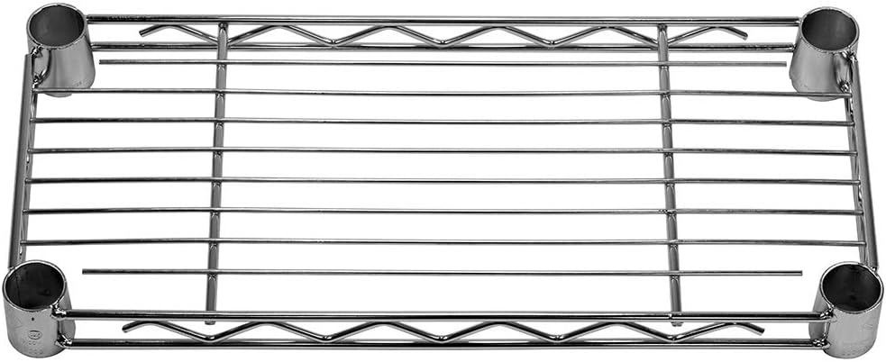 Shelving Inc. 8" d x 18" w Chrome Wire Shelving with 1 Tier Shelf, Weight Capacity 800lbs Per Shelf