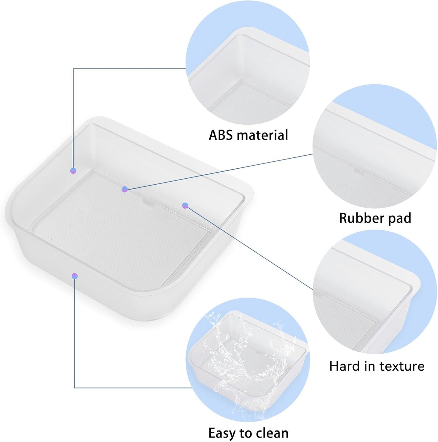 SMABEE Center Console Cool Box Organizer for Toyota Land Cruiser Prado 250/ Lexus GX 550 2024 2025 2026 Armrest Storage Box ABS Insert Tray Accessories (Only Fit Cool Box) - Frosted White