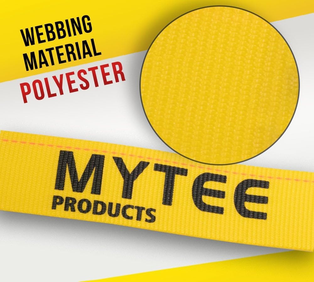 Mytee Products 2"x110.5" Pallet Rack Safety Straps for 9 ft Pallet Bays - 2400 lbs Breaking Strength Rack Safety Straps for Holding Pallets in Place - Warehouse Storage Shelving Accessories