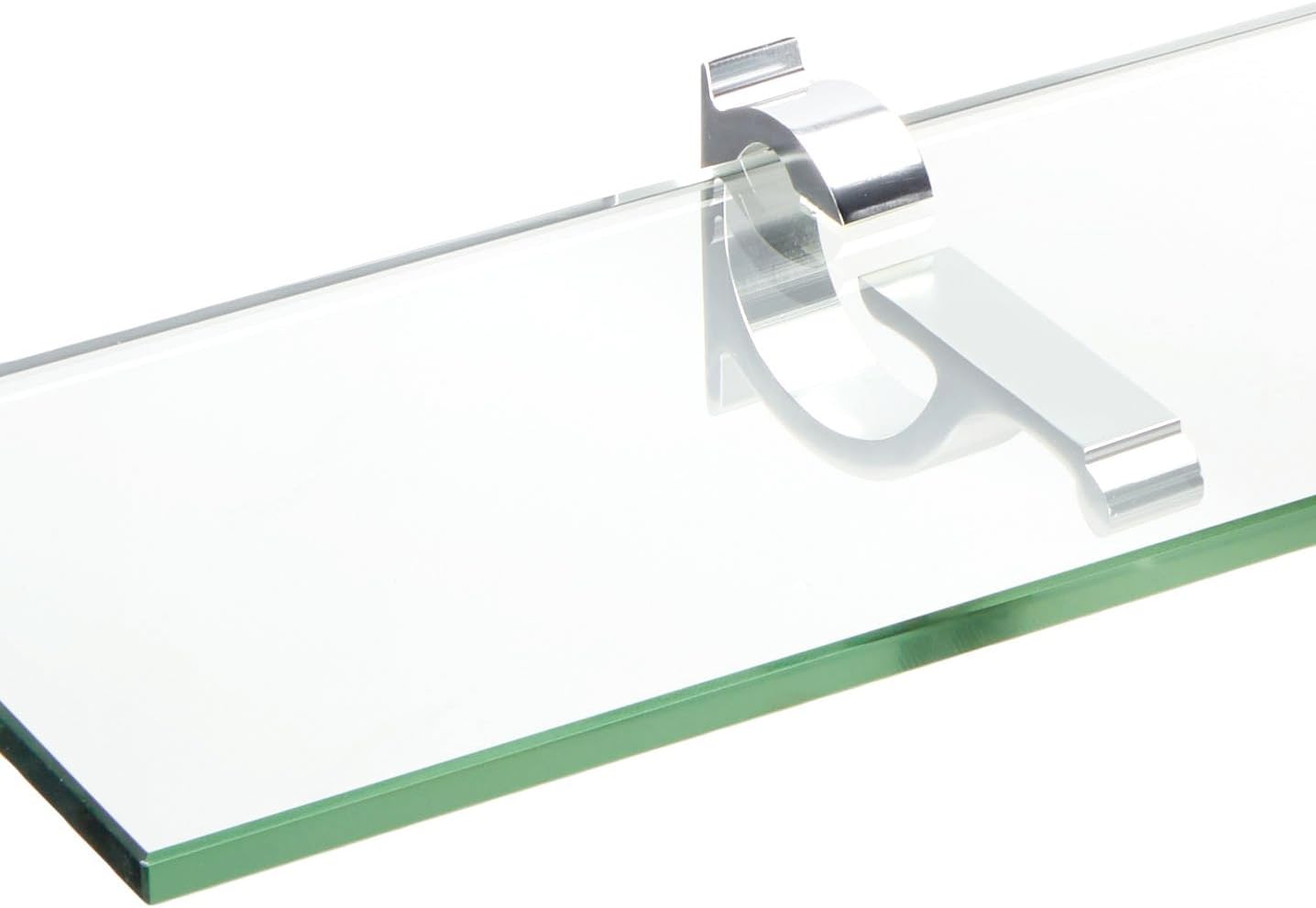 Spancraft Glass M-4.75x12-Chrome Monarch Glass Shelf, Chrome, 4.75" x 12"