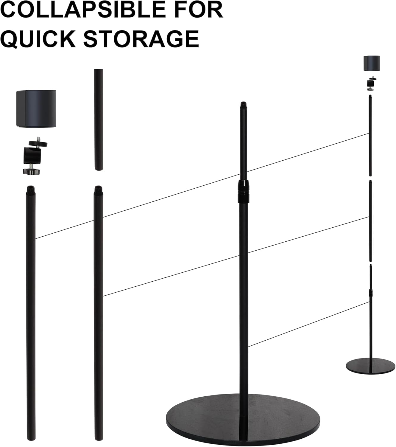 New! Hadar- VR Glass Stand Havey Base - HTC Vive Compatible Sensor Stand and Base Station for Vive Sensors or Oculus Rift Constellation (2-Pack), Black