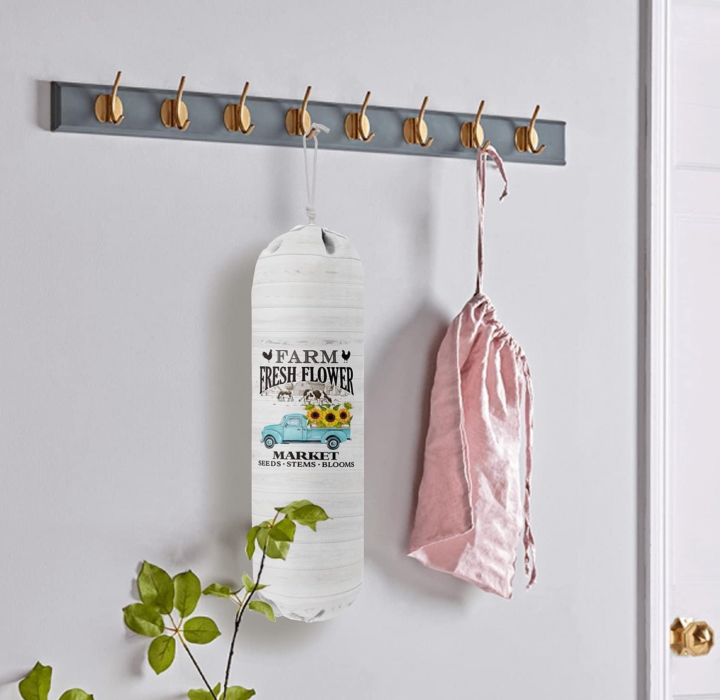 Grocery Bags Holder Organizer for Shopping Bags，Wall Mount Plastic Bags Storage Container Dispensers, Gift for Women Mother Grandmother Friend