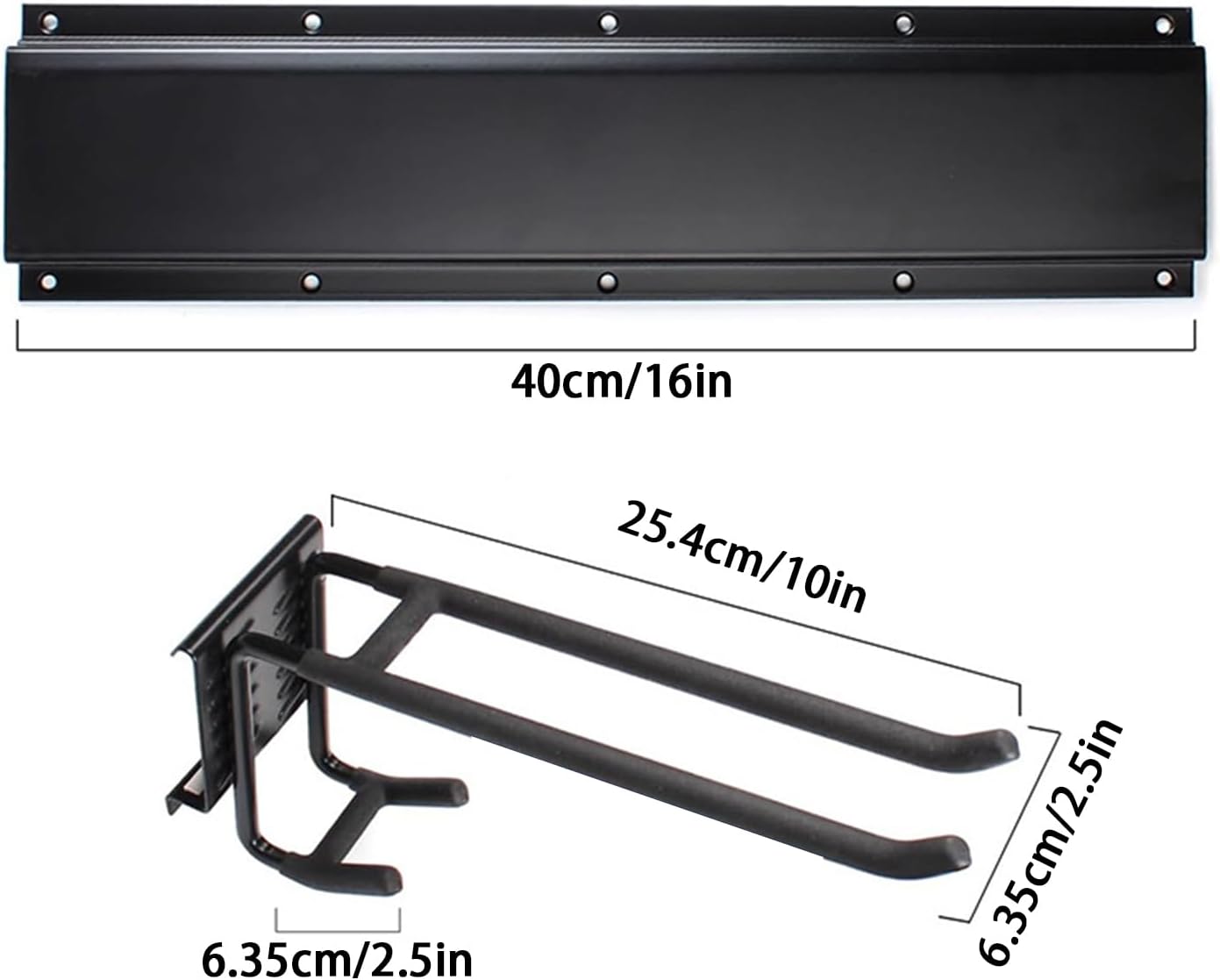 Garage Hooks, Quick and Easy Installation, 1 Set, Shed Basement Storage Hooks, Power Tool Holder Rack, Non Slip PVC Coating, for Garages Basements Yards