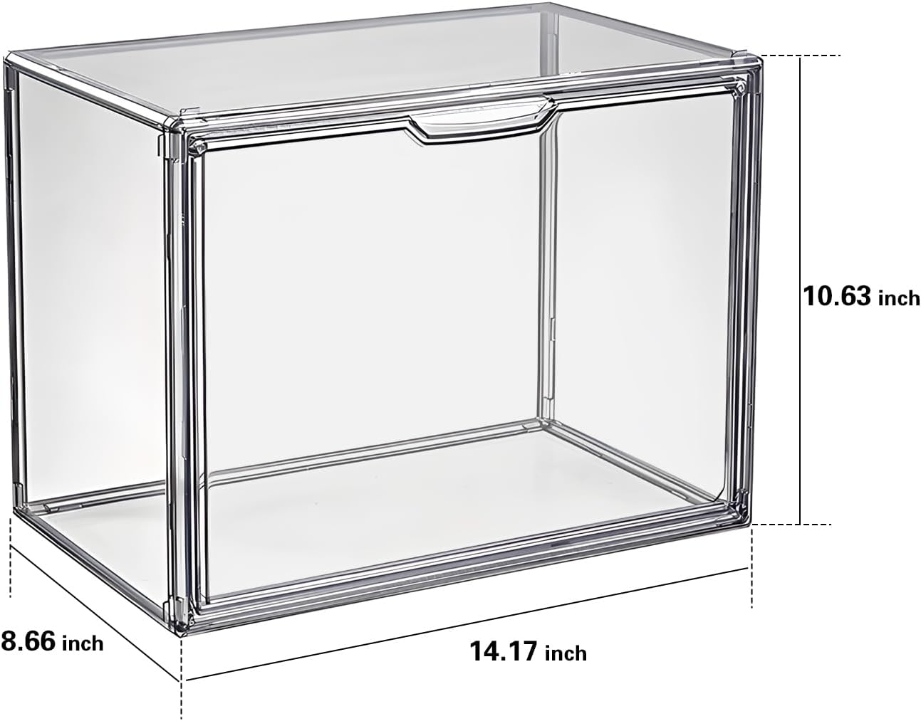 Clear Stackable Plastic Storage Bins with Lids, Large Gray Organizer Containers for Home, Kitchen & Closet Organization