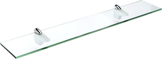 Spancraft Glass F-10x27-Chrome Falcon Glass Shelf, Chrome, 10" x 27"