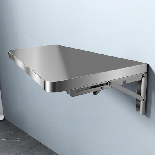 304 Stainless Steel Folding Wall Shelf Wall Mount Kitchen Storage Shelves Rounded Corners Food-Grade Folding Table Thickened Bracket for Laundry Room Garage Restaurant.(50x35cm/19.7x13.8in)