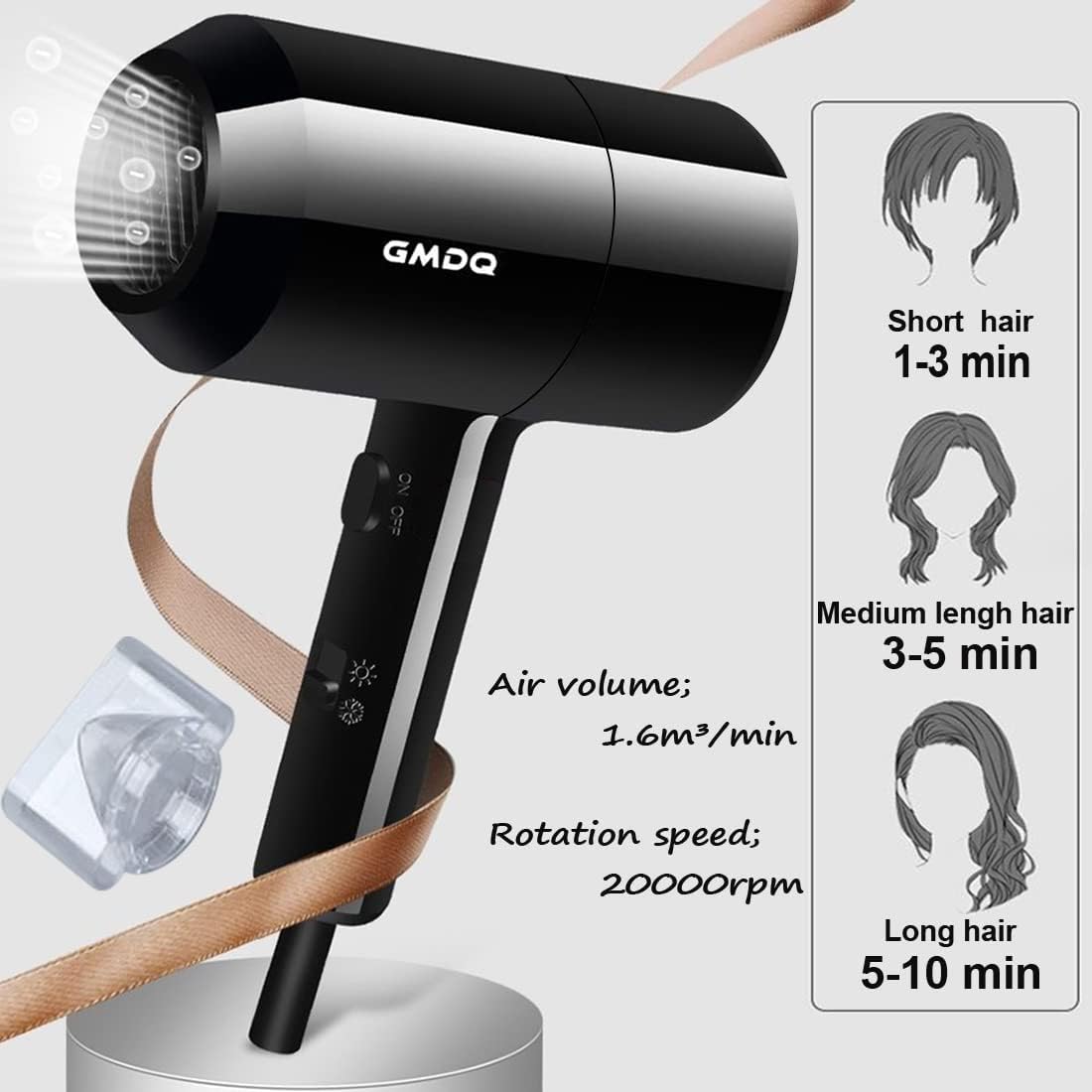 Hotel Wall Mounted Hair Dryer for Bathroom,Restroom Professional Blow Dryer,with Stand Rack,Specialised Motor for Salon,Fast Drying - Gifts【Massage Comb, Screws+ Adhesive】 110V