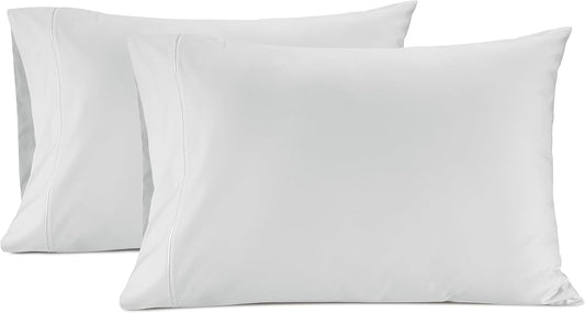 Lane Linen 100% Egyptian Cotton Pillow Cases Queen Size Set of 2 (20"x30") - 1000 Thread Count Pillowcases Queen Size - Soft Queen White Pillow Cases Set of 2 - White Pillowcases Pack of 2