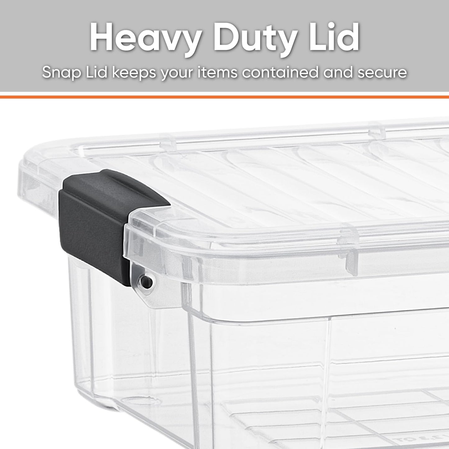 Superio Clear Storage Boxes with Lids, 2.3 Quart Plastic Container Bins for Organizing, Stackable Crates, BPA Free, Non Toxic, Odor Free, Organizers for Home, Office and Dorm, 6 Pack