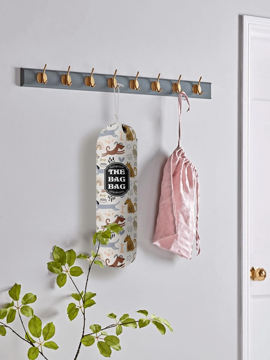 The Bag Bag Grocery Bags Holder Organizer, Wall Mount Plastic Storage Container Dispenser, Pet Lovers' Home Kitchen Bags, Ideal Gifts For Women, Dog Mom, Dad