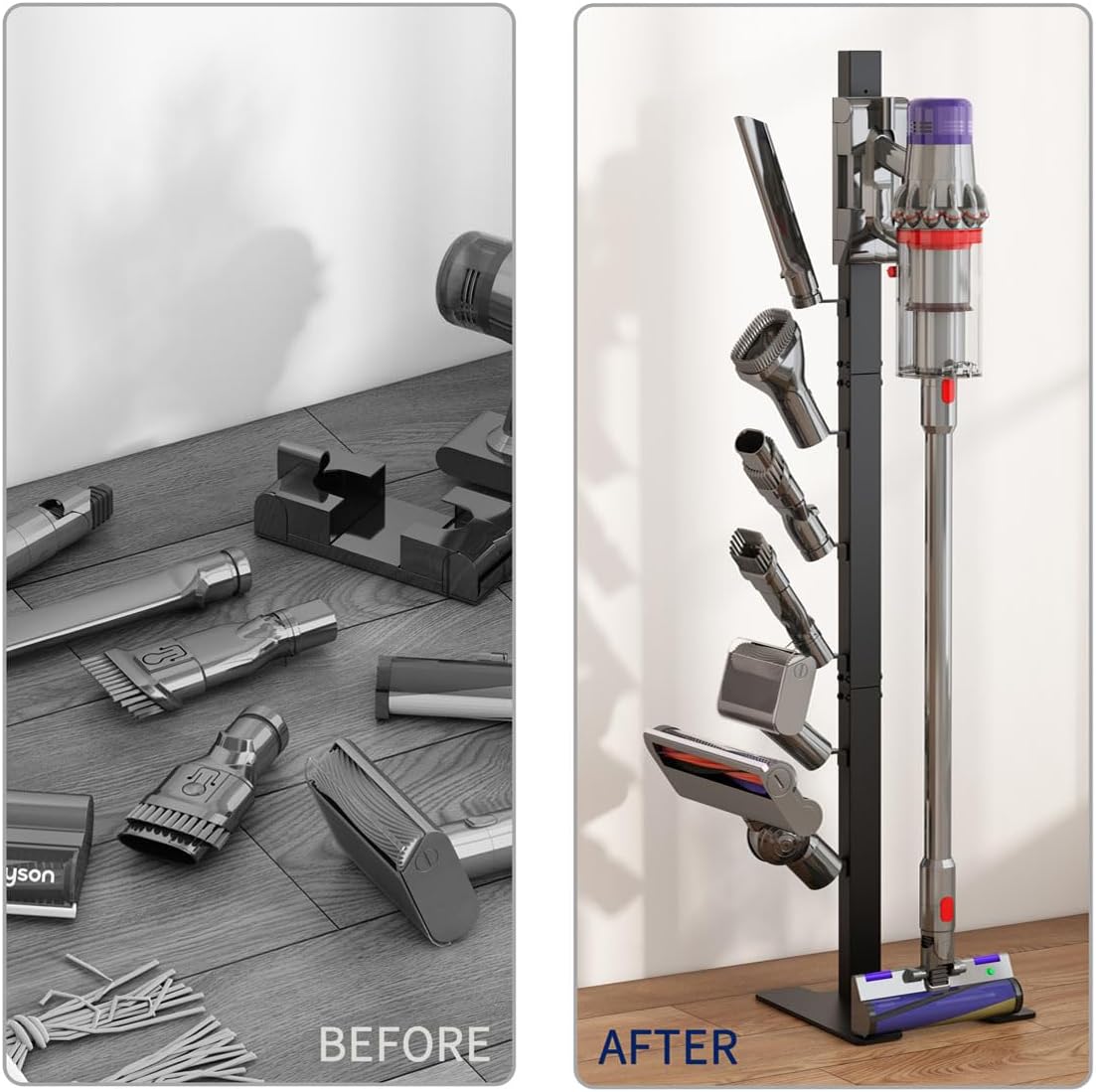 Foho Vacuum Stand Compatible for Dyson, Storage Stand Docking Station Holder Compatible With Dyson V15 V11 V10 V8 V7 V6 Cordless Vacuum Cleaners & Accessories