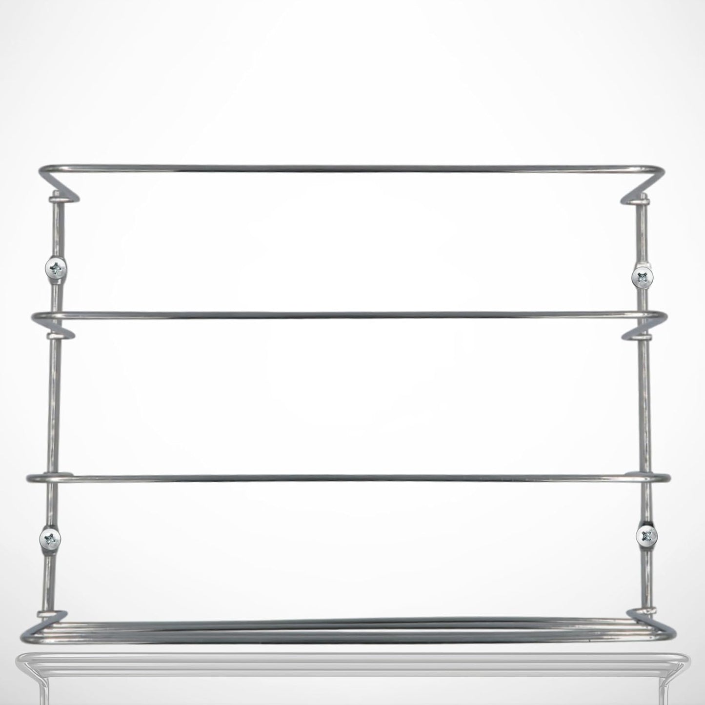 Evelots Kitchen Wrap Organizer - 2 Pack - Hold up to 4 Plastic, Foil, Paper, Wax - Cabinet Door, Wall Rack Basket - Sandwich, Freezer, Food Bag Storage - Laundry Supplies - Chrome Finished Metal