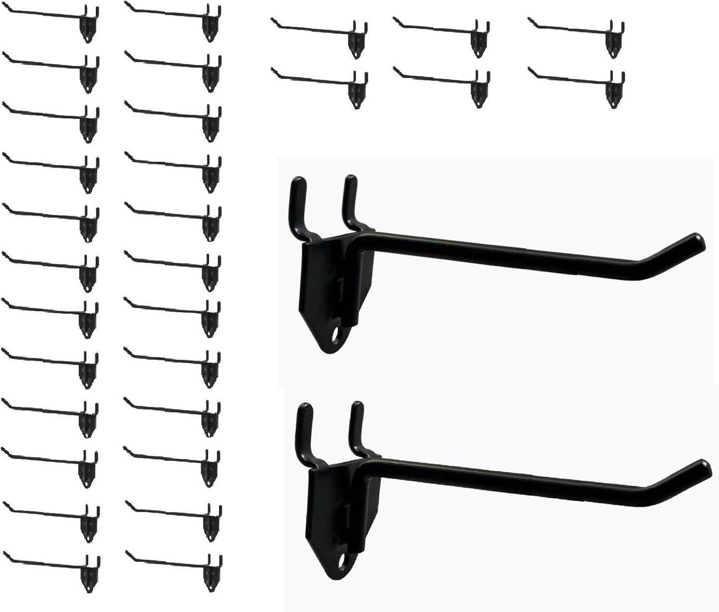 30 Packs 6-inch Long Metal Pegboard Hooks, Standard Hooks is Fit to Pegboard Panels
