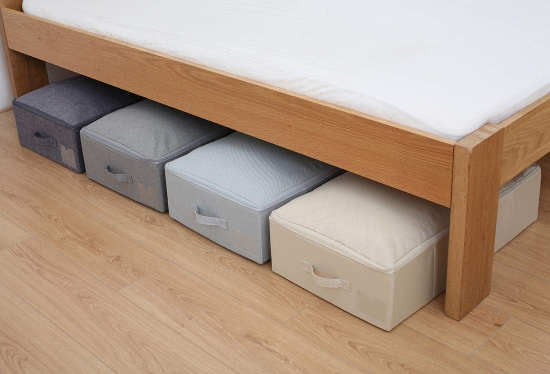 iwill CREATE PRO Under Bed Storage Container, Underbed Shoe Storage Organizer Box with Lid,Dark Gray