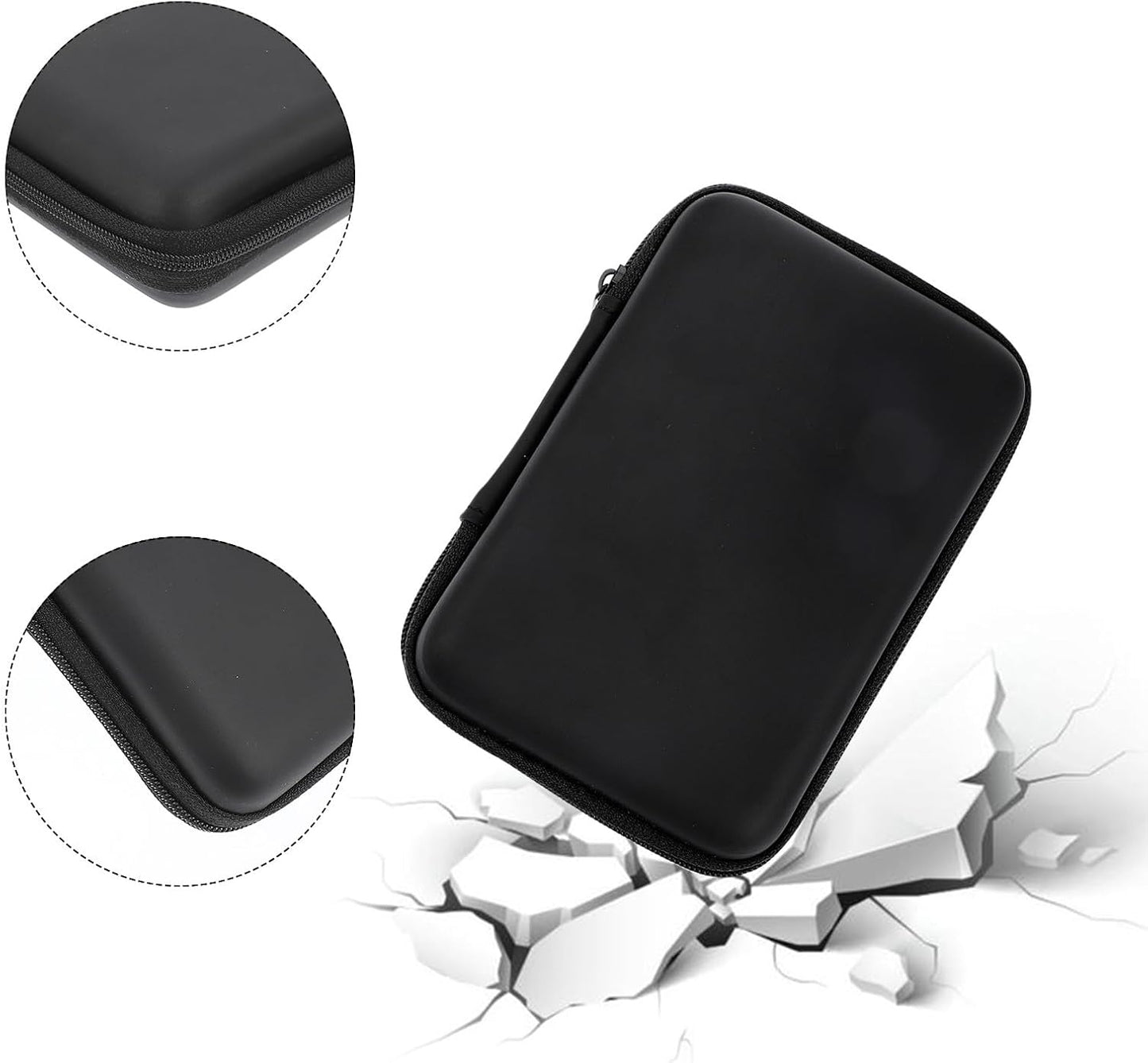 2pcs Compact Electronic Travel Organizer Cable Bag Shockproof Cord Storage Pouch Portable Holder for Electronics Accessories