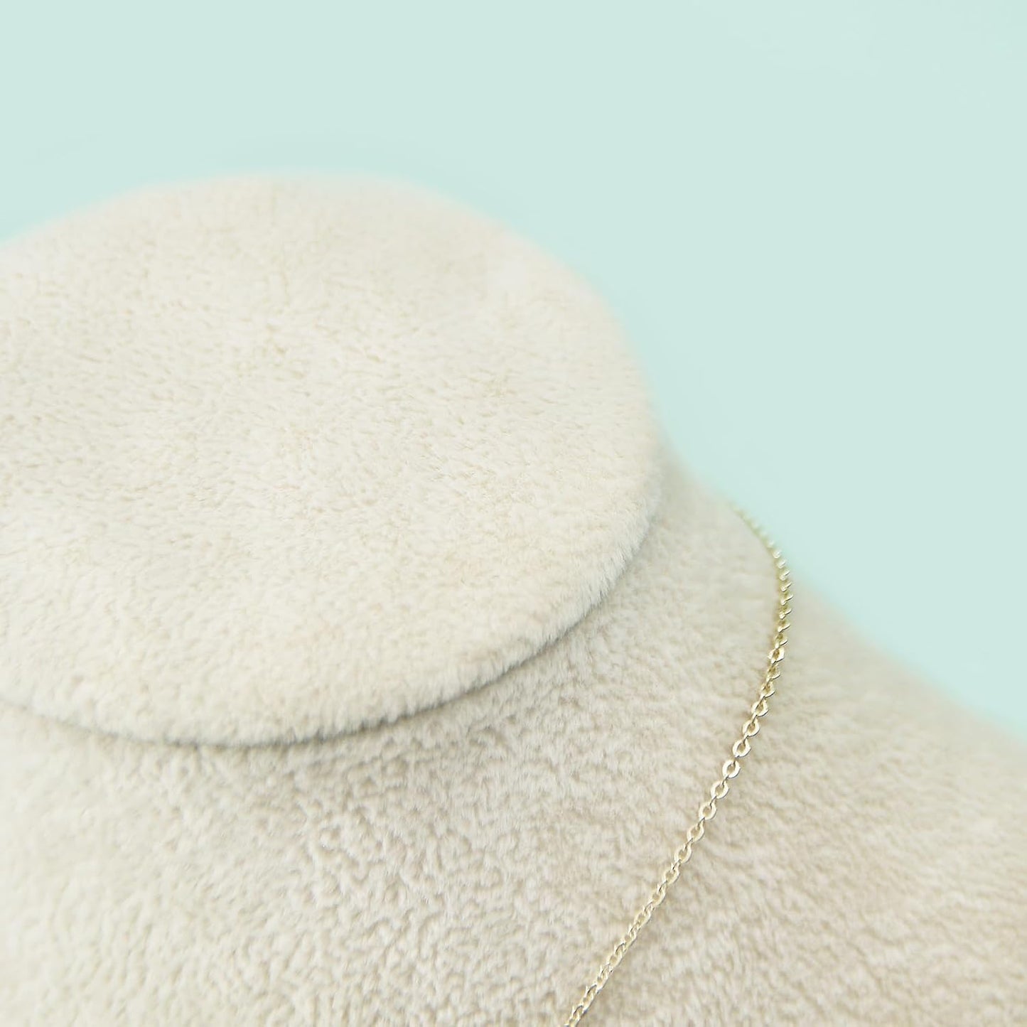 Coward Necklace Bust Stand for Selling Show, Beige Velvet Necklace Jewelry Display Holder for Home Use or Store Shop Show (11" Hight)
