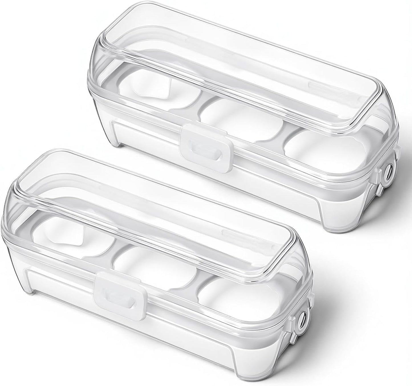 2 PCS Boiled Egg Container Boiled Egg Carrier Camping Eggs Carrier Container Hard Eggs Storage Bag Case for Camping, Outdoor, Hiking, Kitchen, Refrigerator, Trekking