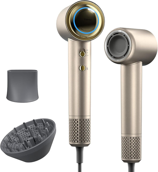 Tideway Hair Dryer, Blow Dryer with Diffuser High-Speed Plasma Ionic Low Noise for Fast Drying, Travel Hair Dryer for Women and Man, Curly/Wavy & Long/Thick Color-Treated Hair H11