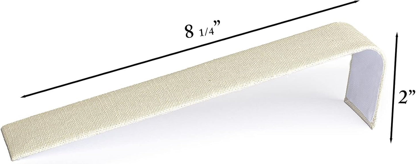 Novel Box 2 Pack Bracelet/Watch Ramp Beige Linen 2x8.25x2 Inches - Slim and Sleek Ramps for Jewelry Display - Bracelet Holder Organizer Stand for Wedding, Selling & Personal Use
