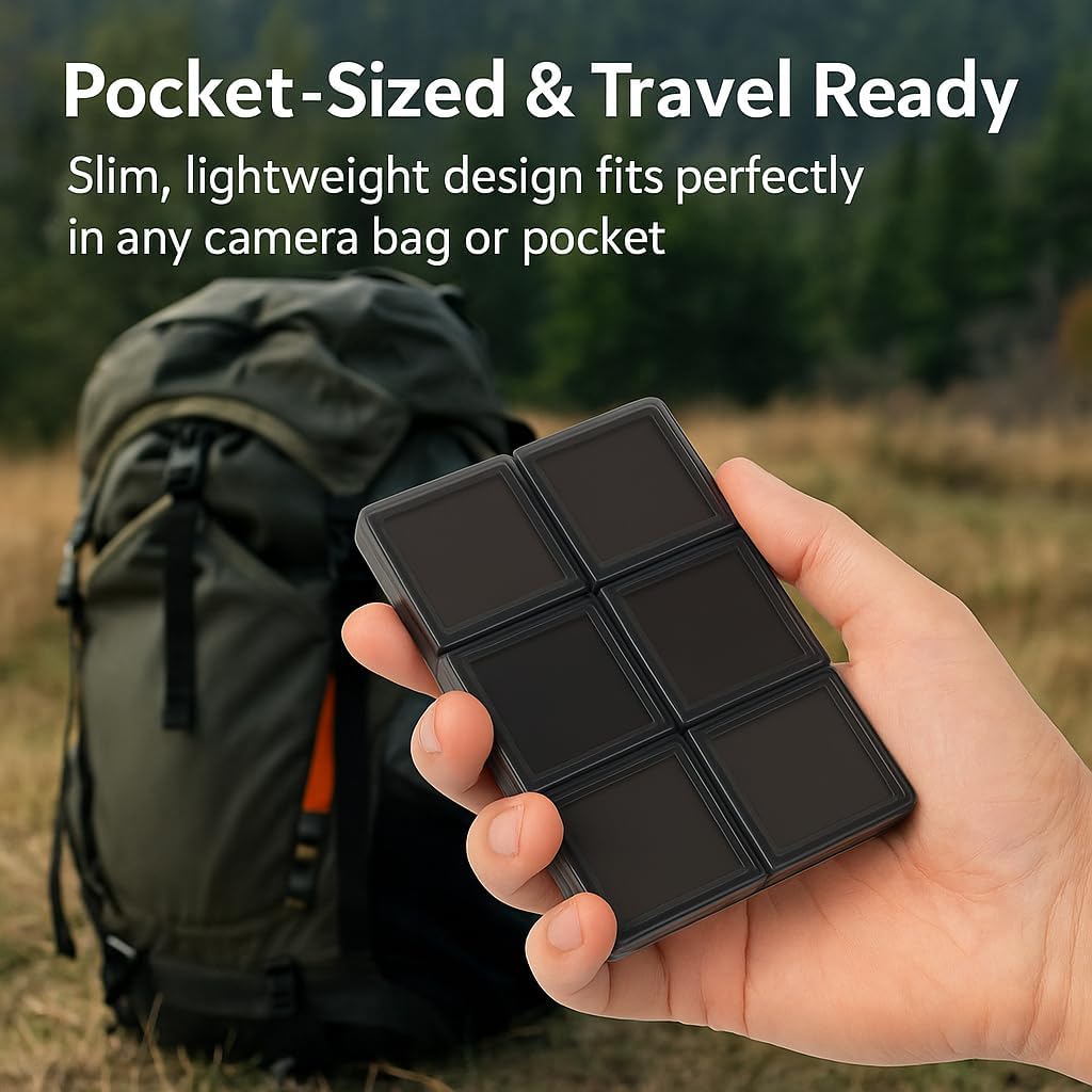 Acuvar 24 Slot SD/SDHC Memory Card Hard Plastic Case – Durable ABS Portable SD Card Storage Box Organizer, Protective Hard Shell SD Card Carrying Case for Photographers, Anti-Shock & Waterproof