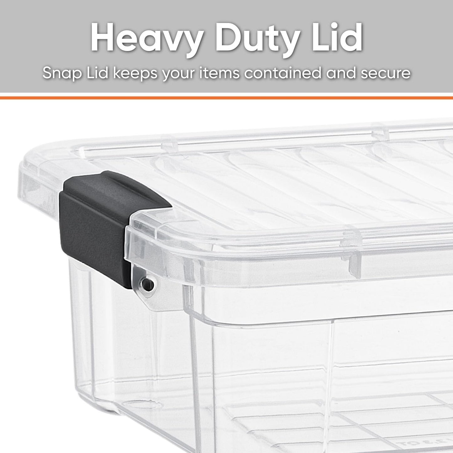 Superio Storage Bins with Lids- 6 Pack, 2.3 Qt Clear Boxes for Organizing, Stackable Plastic Containers- BPA Free, Non-Toxic, Odor Free, Organizer for Home, Office, Dorm