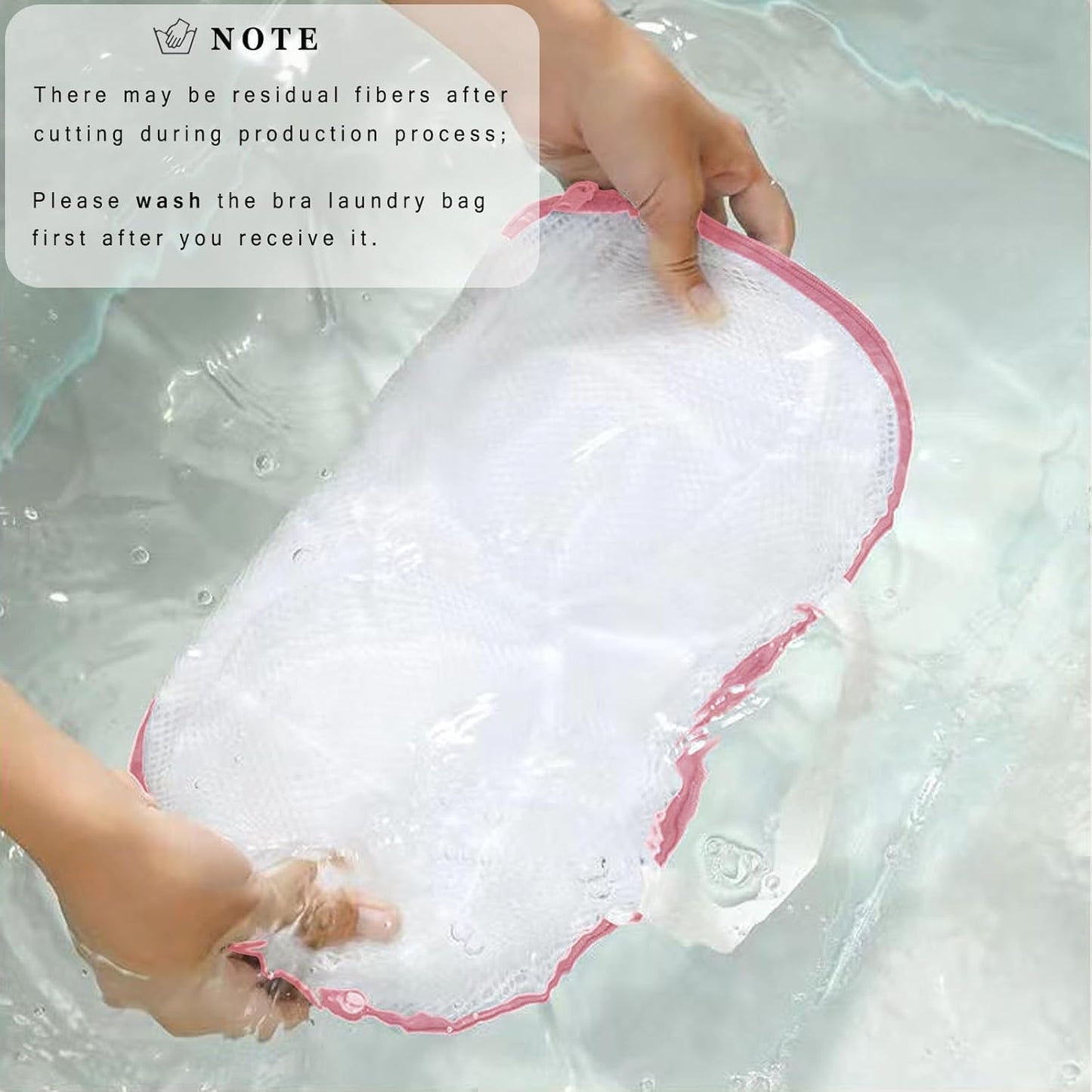 Large Bra Laundry Bags for Washing Machine, Fits All Cups Anti Deformation Bra Washing Bag, Lingerie Bags for Washing Delicates (4 Pack White)