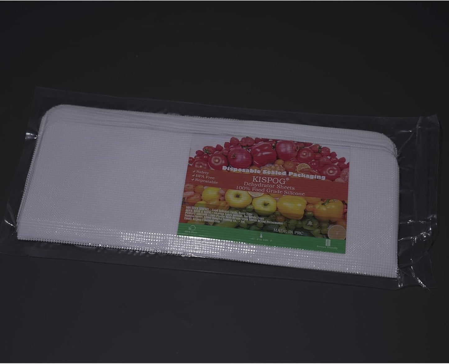 Non-Stick Silicone Dehydrator Liners: 11.4x11.4 inch Fit Cercker/CE-12 Fendia/FDS-10 BPA-Free Easy Clean Reusable Mesh Sheets for Healthy Snacks 12-Pack
