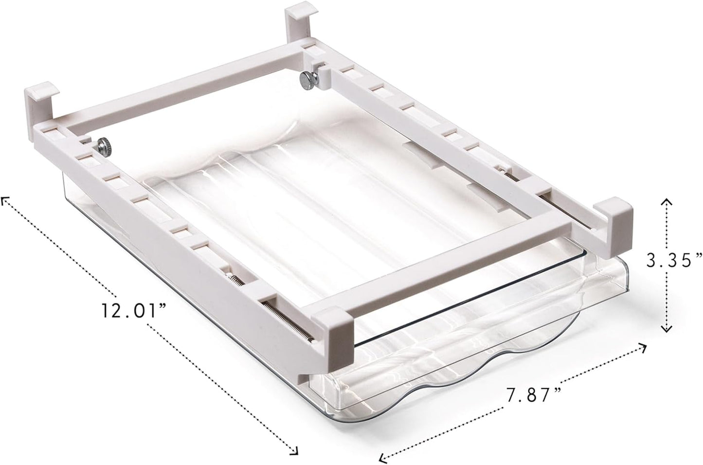 BINO | Pull-out Egg Holder Organizer | THE HANGER COLLECTION | Fridge Egg Drawer Organizer | Clear Egg Holder Tray for Refrigerator and Pantry | 18 Eggs Shelf Holder Storage Drawer