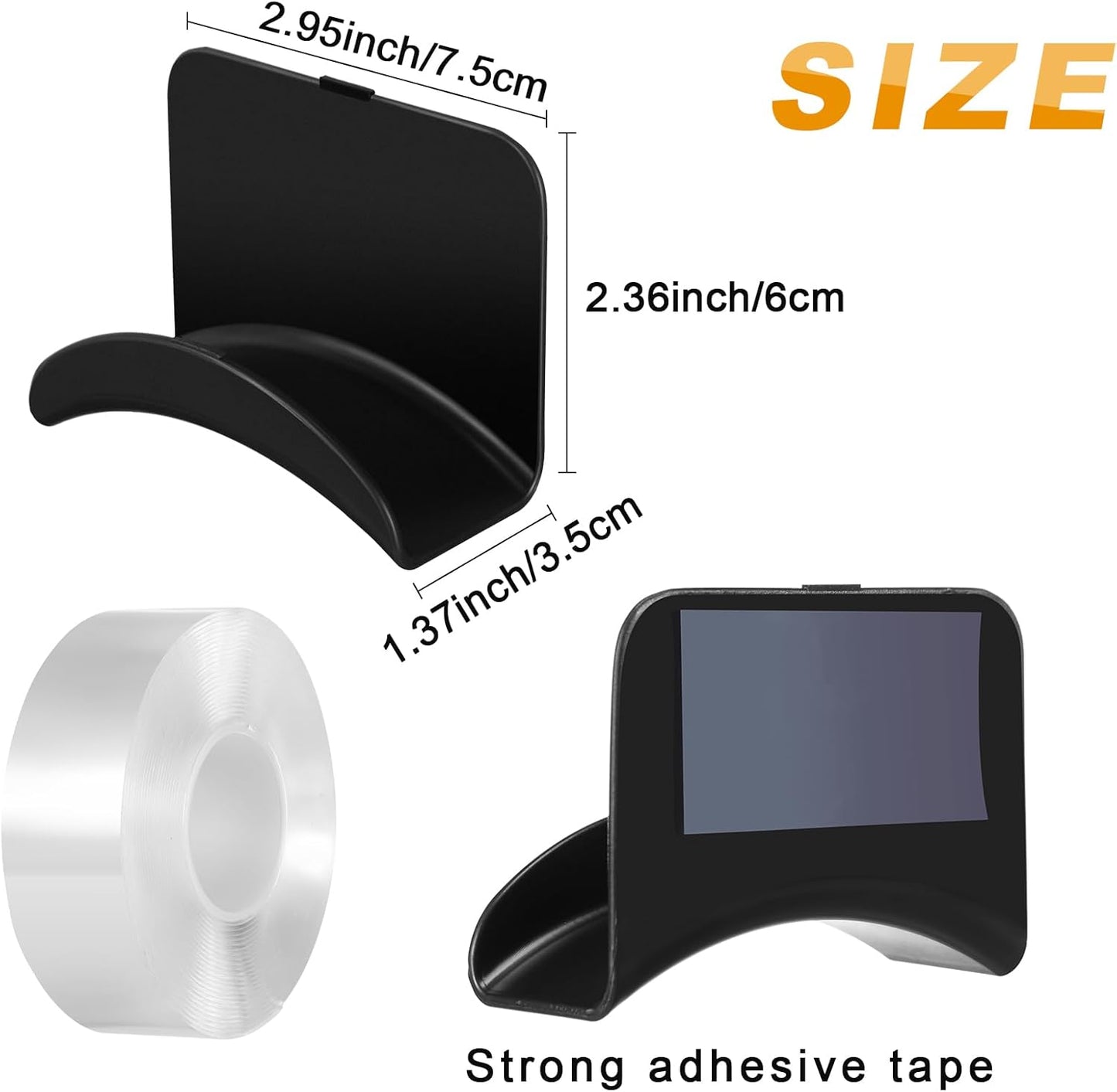 Headphone Wall Hangers Adhesive Gaming Headset Holder Hooks for Wall Mount Strong Universal Stand Hooks for Most Headphone Controller, Hat, Baseball Caps, Door, Closet(Black,30 Pcs)
