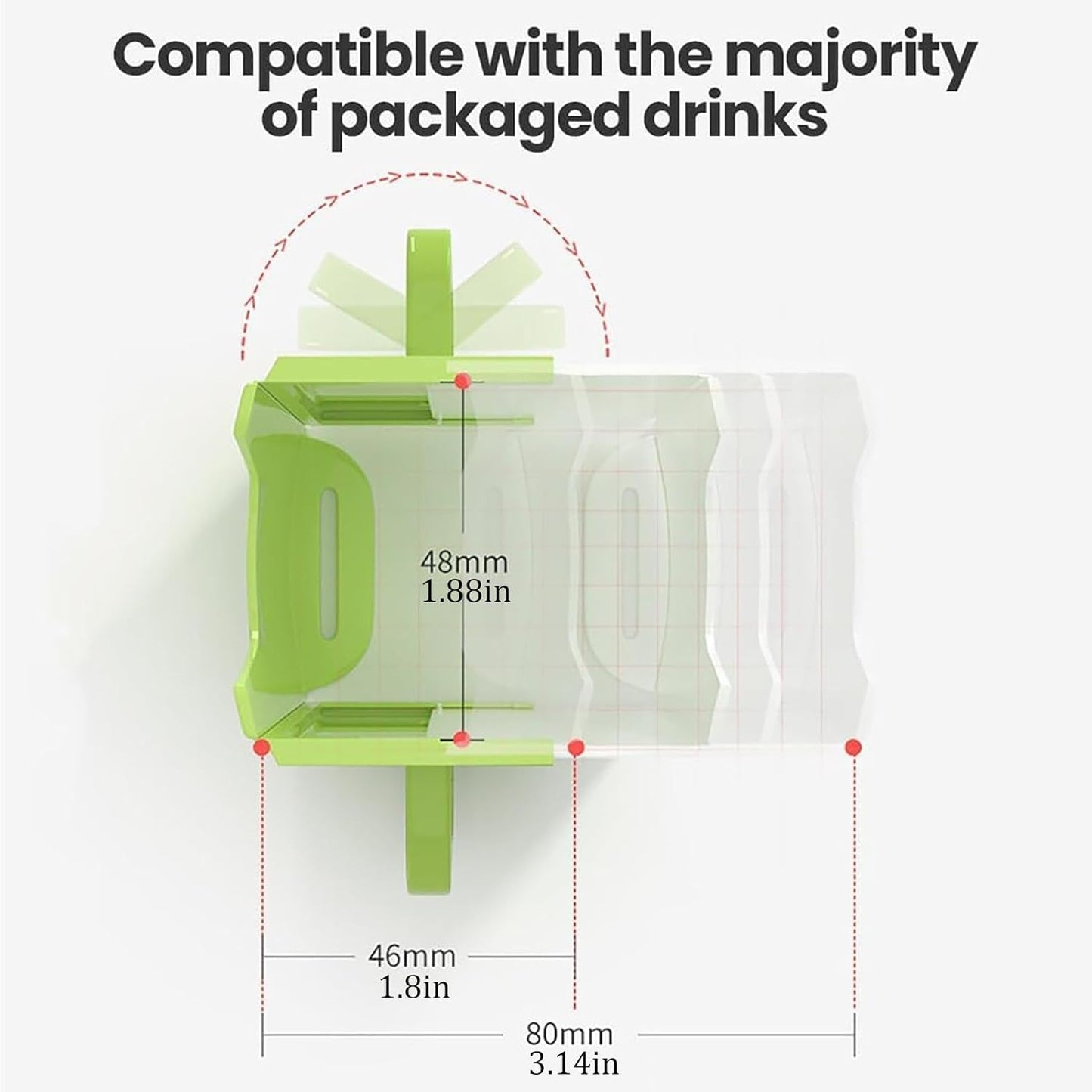 Generic Juice Bag Holder - No Holder for Milk Box, Portable, Adjustable, Spill Proof, Green