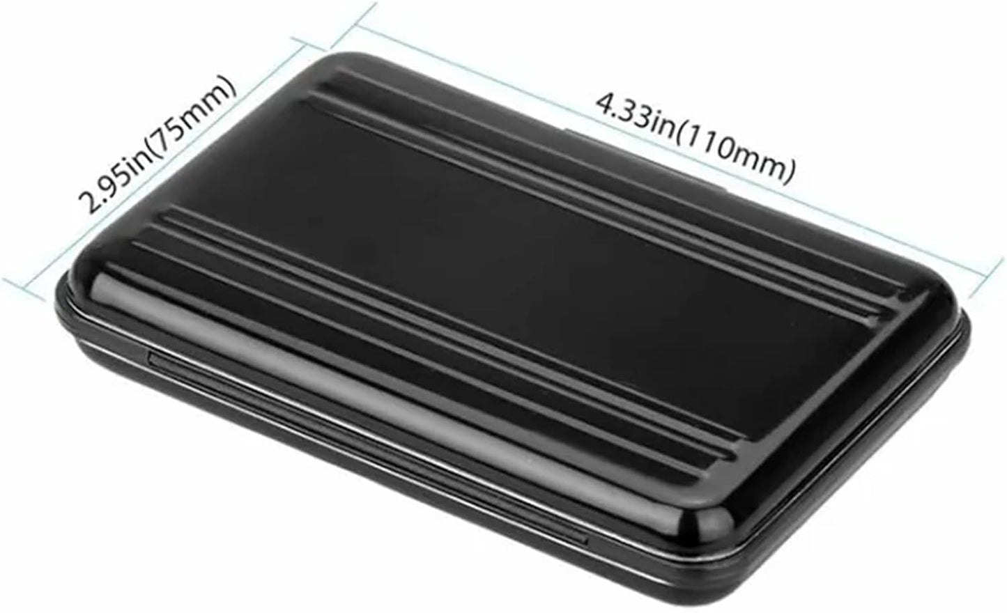 Memory Card Storage Box, Hard Wearing Anti Scratch Aluminum Case, Large Internal Capacity Carrying Box Holder for SD TF Cards