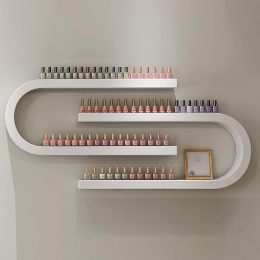 Wall Mounted Shelf Nail Polish Bottle Display Rack, U-Shaped Essential Oil Perfume Storage Rack, Multifunctional Hanging Salon/Beauty/Nail Shop Organizer Perfume Holder