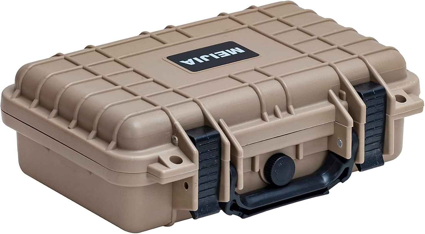 MEIJIA Portable All Weather Waterproof Protective Hard Case, Small Camera Case,Dry Case with Customizable Foam,Fit Use of Drones, Camera,Equipments, 11.65 ”x8.35”x3.78”
