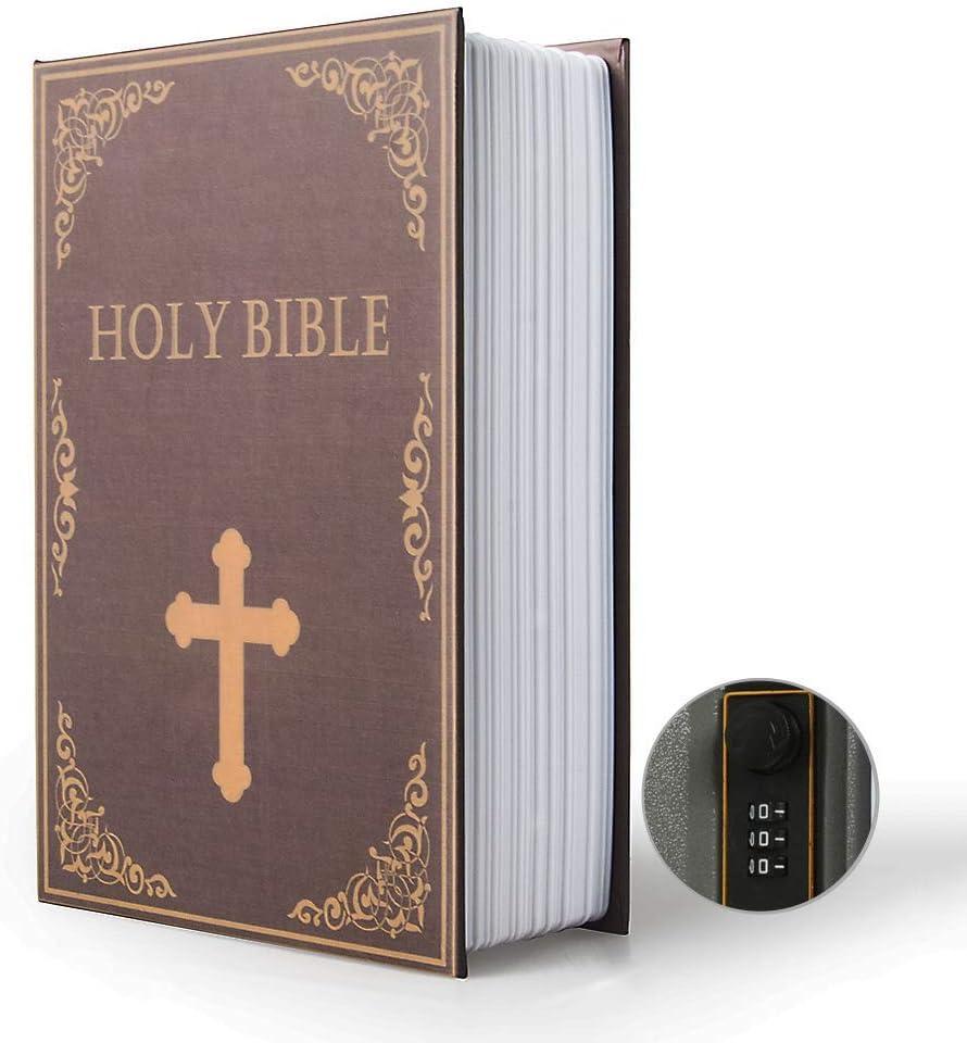 Diversion Book Safe Storage Box (9.5"×6"×2.2") - Secret Safe Can with Security Combination Lock